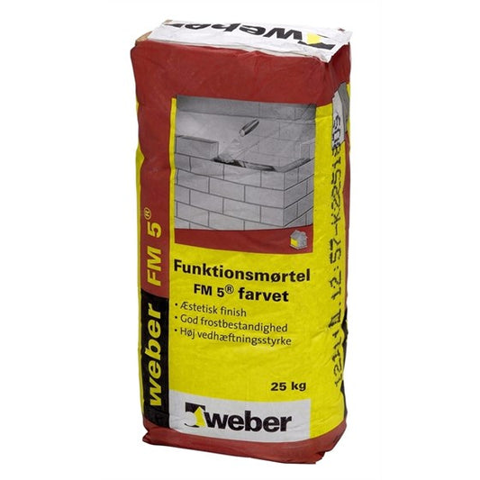 WEBER FM5® Funktionsmørtel: Alsindig mørtel til muring og pudsning - Størrelse: 25 kg