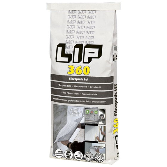 LIP 360 Let Fiberpuds - Allround Cementbaseret Facadepuds - Størrelse: 20 kg
