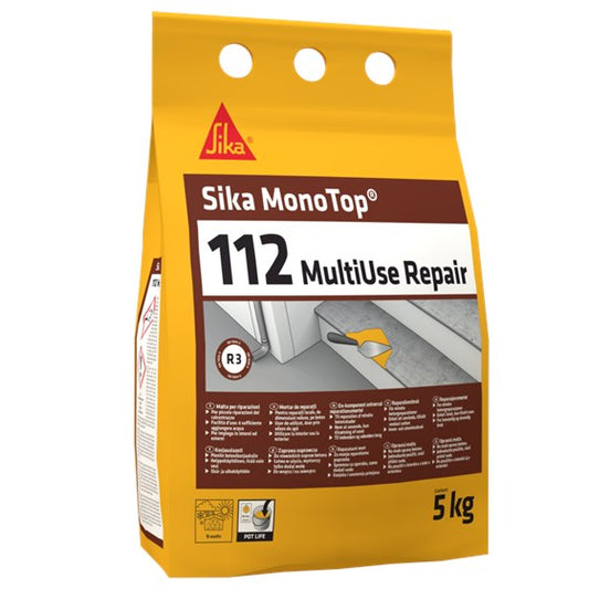 SIKA MonoTop®-112 MultiUse Repair: Cementbaseret mørtel til betonreparation - Størrelse: 5 kg