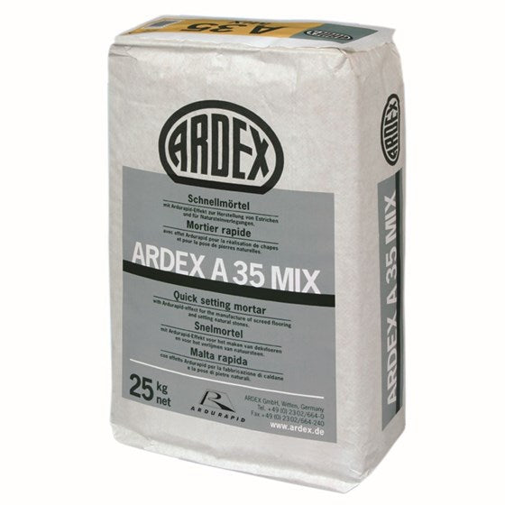 ARDEX A35 Mix: Cementpudslag til Indendørs Konstruktioner - Størrelse: 25 kg Farve: Grå