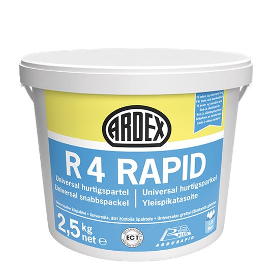 ARDEX R4 Rapid Vægspartelmasse: Standfast reparation og spartling - Størrelse: 2,5 kg