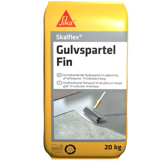 SKALFLEX Gulvspartel Fin: Hurtighærdende, selvnivellerende gulvspartelmasse - Størrelse: 20 kg