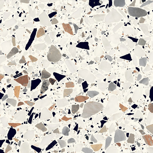 Terrazzo Bianco 20x20 – Eksklusiv hvid terrazzo flise til gulv & væg | Flisebutik.dk