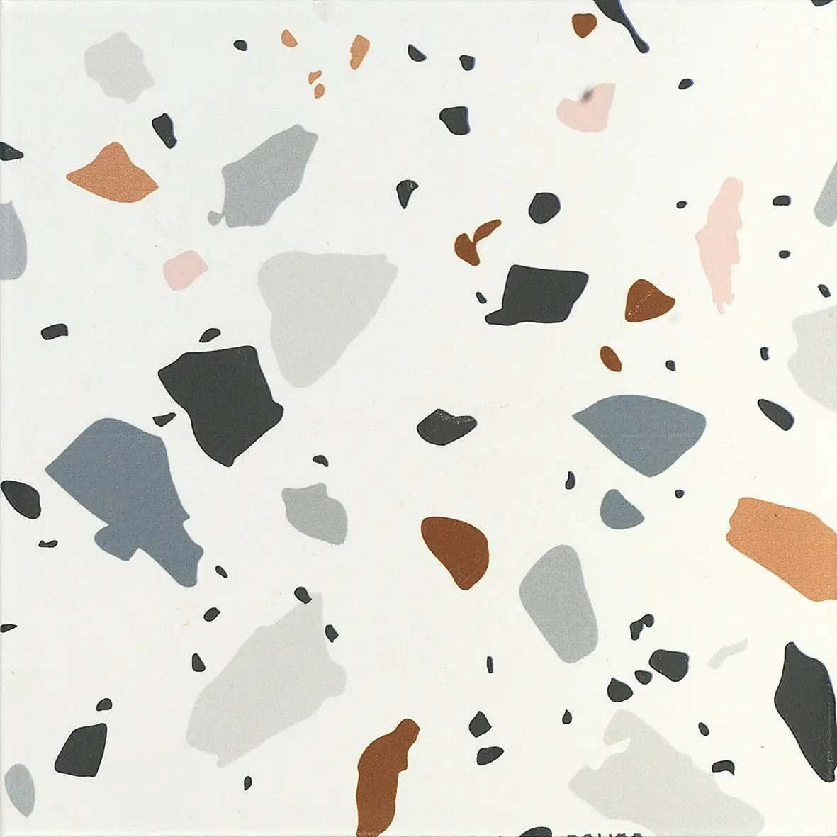 Terrazzo Mix 20x20 – Stilfuld og holdbar mat terrazzo flise til gulv & væg | Flisebutik.dk